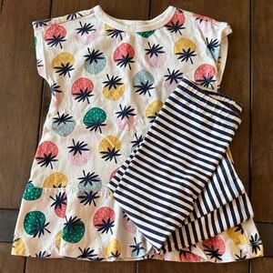 Hanna Andersson Colorful Strawberry Print Tunic and Pants set - 18-24mo NWOT